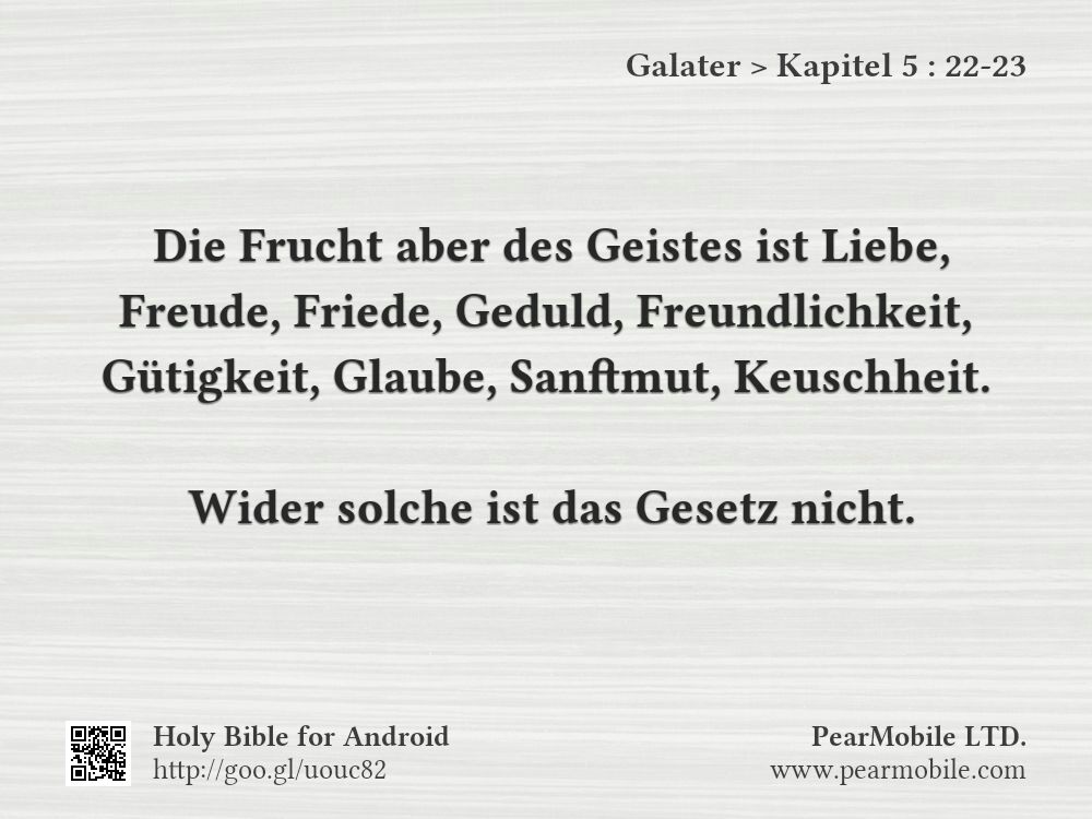 Galater, Kapitel 5:22-23